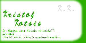 kristof kotsis business card